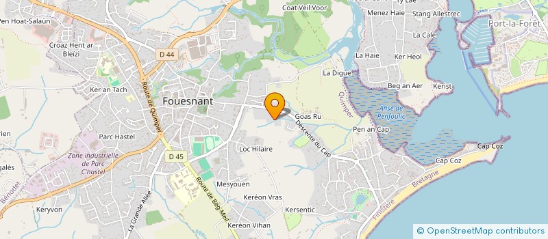 localisation de l'entreprise MONSIEUR OLIVIER GAILLON  FOUESNANT