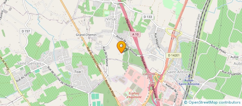 localisation de l'entreprise MONSIEUR OLIVIER GALOPIN à VIRSAC