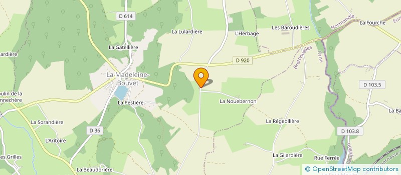 localisation de l'entreprise MONSIEUR OLIVIER GAREL à LA MADELEINE-BOUVET