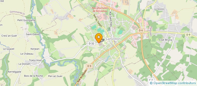 localisation de l'entreprise MONSIEUR OLIVIER GARRIGUES  LANVOLLON