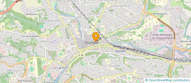 localisation de l'entreprise MONSIEUR OLIVIER GAUTIER à QUIMPER