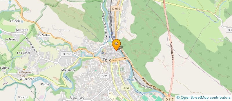 localisation de l'entreprise MONSIEUR OLIVIER GEVAUDAN à FOIX