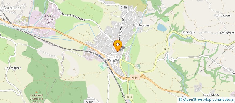 localisation de l'entreprise MONSIEUR OLIVIER GIRAUD  CHORGES