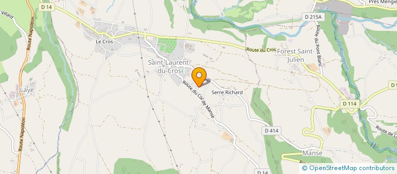 localisation de l'entreprise MONSIEUR OLIVIER GIRAUD à SAINT-LAURENT-DU-CROS