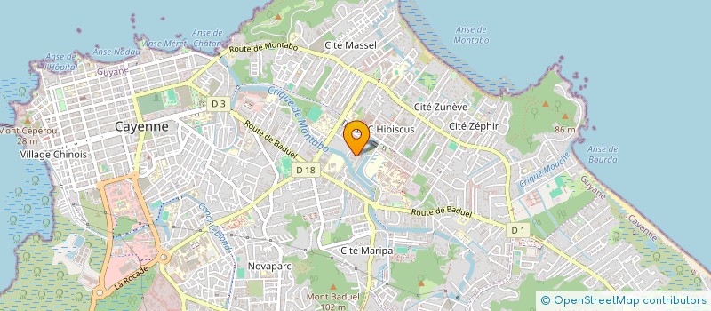 localisation de l'entreprise MONSIEUR OLIVIER GOUDET  CAYENNE