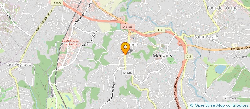 localisation de l'entreprise MONSIEUR OLIVIER GUERIN à MOUGINS