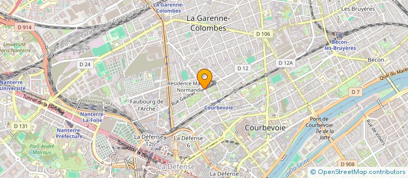 localisation de l'entreprise MONSIEUR OLIVIER GUILLAIN à COURBEVOIE