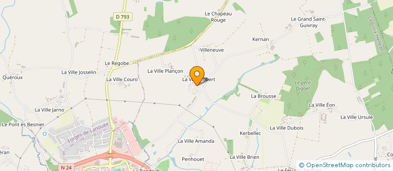 localisation de l'entreprise MONSIEUR OLIVIER GUILLAUME à LA CROIX-HELLEAN