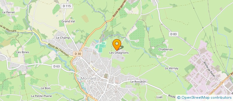 localisation de l'entreprise MONSIEUR OLIVIER GUILLIEN  MORNANT