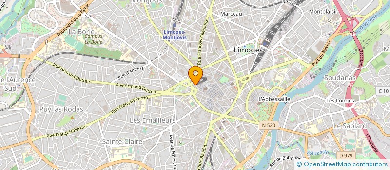localisation de l'entreprise MONSIEUR OLIVIER GUILLOT à LIMOGES