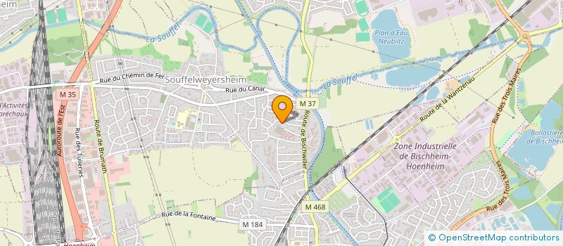 localisation de l'entreprise MONSIEUR OLIVIER GUTHERTZ  SOUFFELWEYERSHEIM