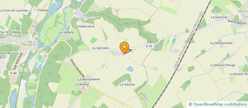 localisation de l'entreprise MONSIEUR OLIVIER HAGUENIER  REUGNY