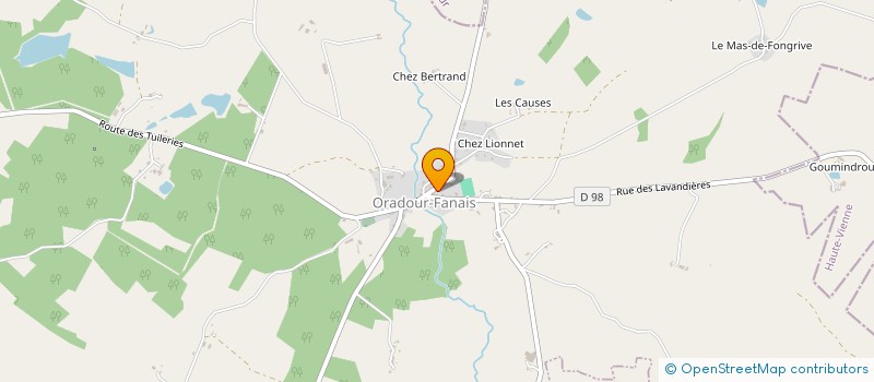 localisation de l'entreprise MONSIEUR OLIVIER HAYET à ORADOUR-FANAIS