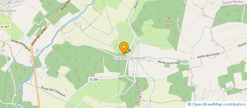 localisation de l'entreprise MONSIEUR OLIVIER HENRY  GREZET-CAVAGNAN