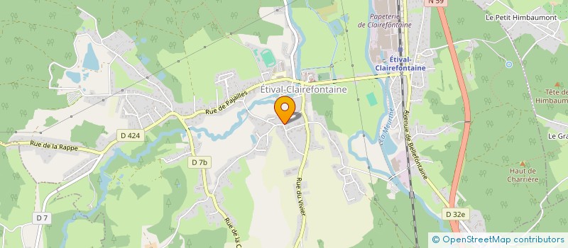 localisation de l'entreprise MONSIEUR OLIVIER HENRY  ETIVAL-CLAIREFONTAINE