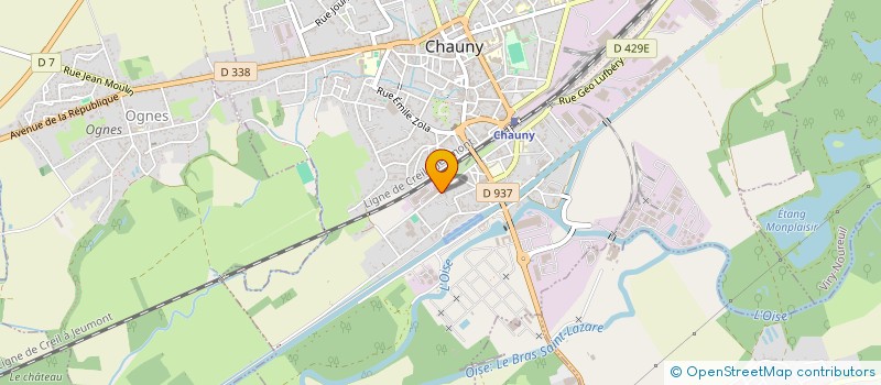 localisation de l'entreprise MONSIEUR OLIVIER HIOLET  CHAUNY