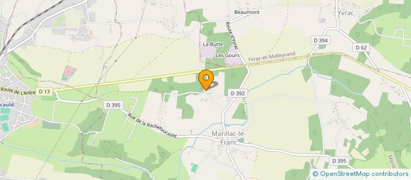 localisation de l'entreprise MONSIEUR OLIVIER HURTAUD à MARILLAC-LE-FRANC