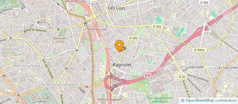 localisation de l'entreprise MONSIEUR OLIVIER HUSSENET à BAGNOLET
