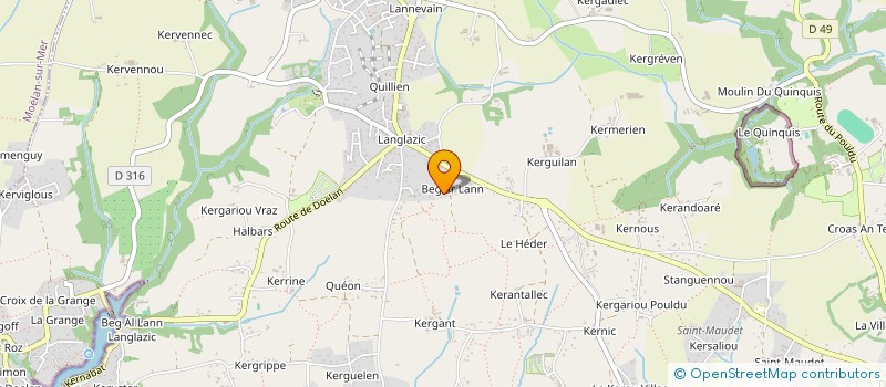 localisation de l'entreprise MONSIEUR OLIVIER JADE  CLOHARS-CARNOET