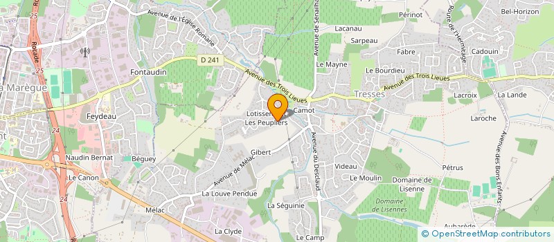 localisation de l'entreprise MONSIEUR OLIVIER JORDAN  TRESSES