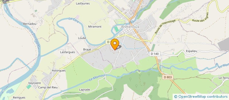 localisation de l'entreprise MONSIEUR OLIVIER JUIN à BRETENOUX