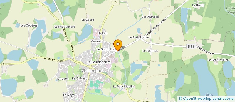 localisation de l'entreprise MONSIEUR OLIVIER JULLIEN  CHALAMONT