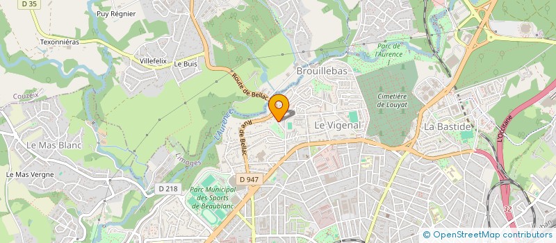 localisation de l'entreprise MONSIEUR OLIVIER JUNIEN à LIMOGES