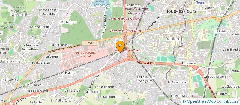 localisation de l'entreprise MONSIEUR OLIVIER KABONGO à JOUE-LES-TOURS