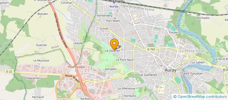 localisation de l'entreprise MONSIEUR OLIVIER KERGOAT à AURAY