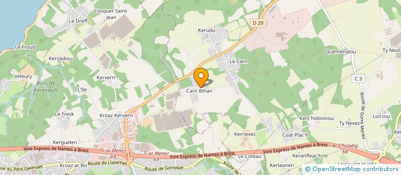 localisation de l'entreprise MONSIEUR OLIVIER KERMARREC à LOPERHET