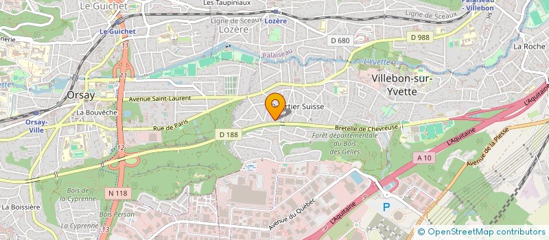 localisation de l'entreprise MONSIEUR OLIVIER LABEDAN à VILLEBON-SUR-YVETTE