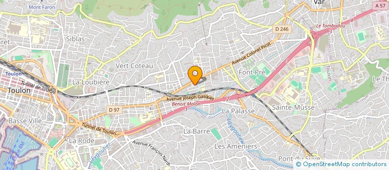 localisation de l'entreprise MONSIEUR OLIVIER LACHAIZE  TOULON