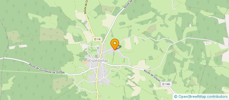 localisation de l'entreprise MONSIEUR OLIVIER LACOSTE  ESPEDAILLAC