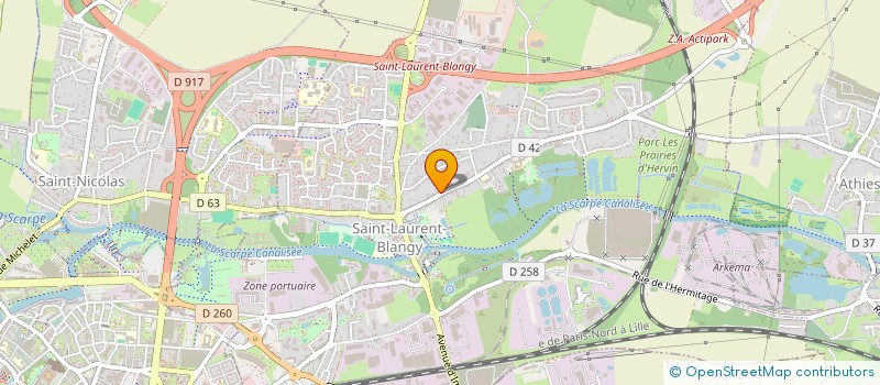 localisation de l'entreprise MONSIEUR OLIVIER LAINE  SAINT-LAURENT-BLANGY