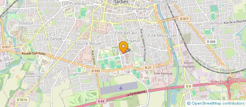 localisation de l'entreprise MONSIEUR OLIVIER LAMBERT  TARBES