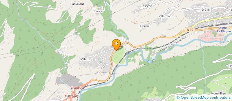 localisation de l'entreprise MONSIEUR OLIVIER LAMOTTE  LA PLAGNE TARENTAISE