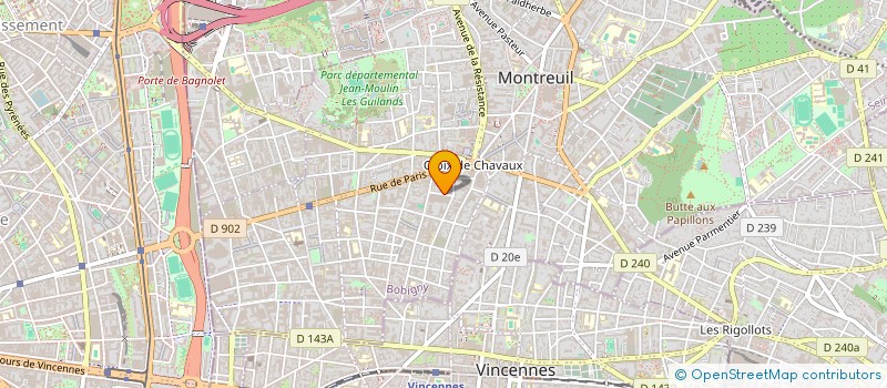localisation de l'entreprise MONSIEUR OLIVIER LARIVIERE à MONTREUIL