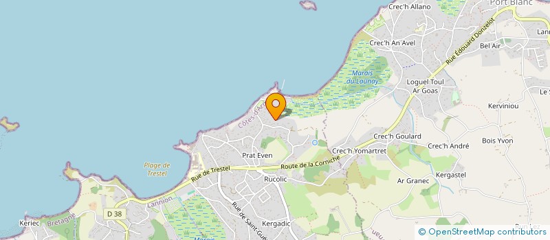 localisation de l'entreprise MONSIEUR OLIVIER LAURENT  TREVOU-TREGUIGNEC