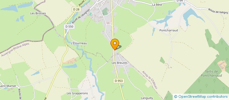 localisation de l'entreprise MONSIEUR OLIVIER LAVALETTE  AINAY-LE-CHATEAU