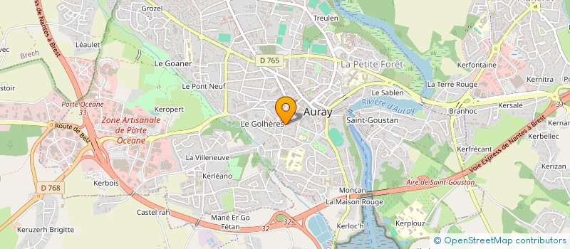 localisation de l'entreprise MONSIEUR OLIVIER LE CLEVE à AURAY