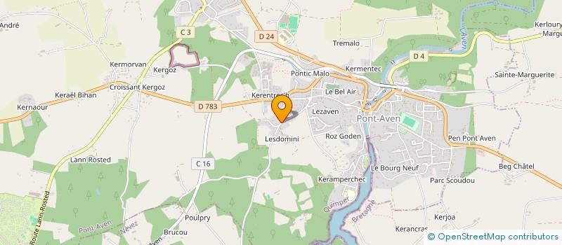 localisation de l'entreprise MONSIEUR OLIVIER LE FLOCH  PONT AVEN