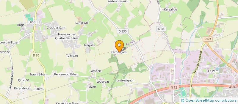 localisation de l'entreprise MONSIEUR OLIVIER LE MAT  BODILIS