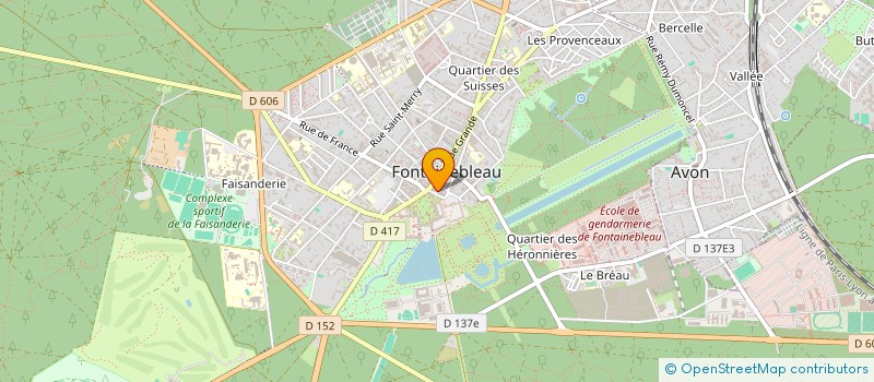 localisation de l'entreprise MONSIEUR OLIVIER LEBLOND  FONTAINEBLEAU