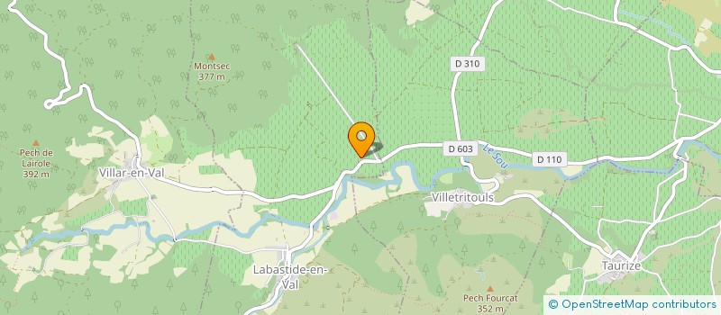 localisation de l'entreprise MONSIEUR OLIVIER LECLERE  LABASTIDE-EN-VAL