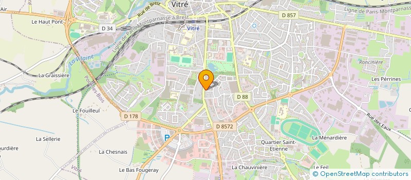 localisation de l'entreprise MONSIEUR OLIVIER LECOULES  VITRE