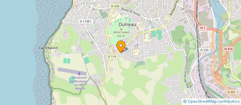 localisation de l'entreprise MONSIEUR OLIVIER LEROY  OUTREAU