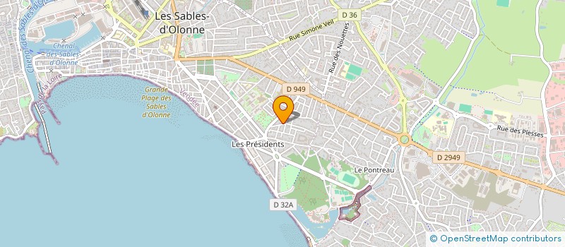 localisation de l'entreprise MONSIEUR OLIVIER LONDEIX à LES SABLES D'OLONNE