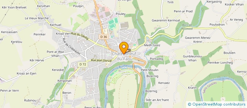 localisation de l'entreprise MONSIEUR OLIVIER LOZACH à CHATEAUNEUF-DU-FAOU