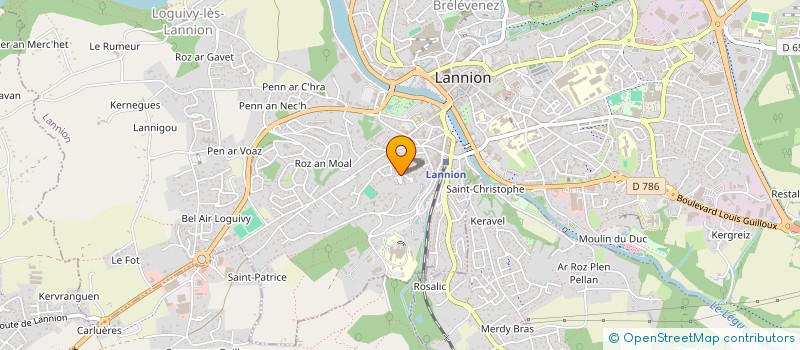 localisation de l'entreprise MONSIEUR OLIVIER LOZAHIC à LANNION