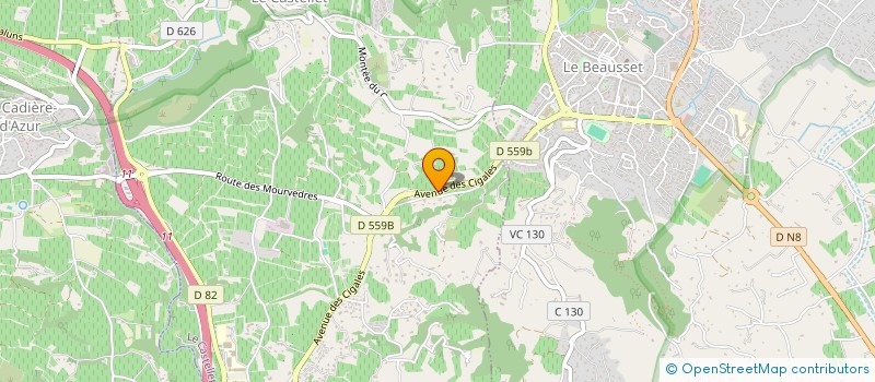 localisation de l'entreprise MONSIEUR OLIVIER LUCRY à LE CASTELLET